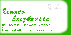 renato laczkovits business card